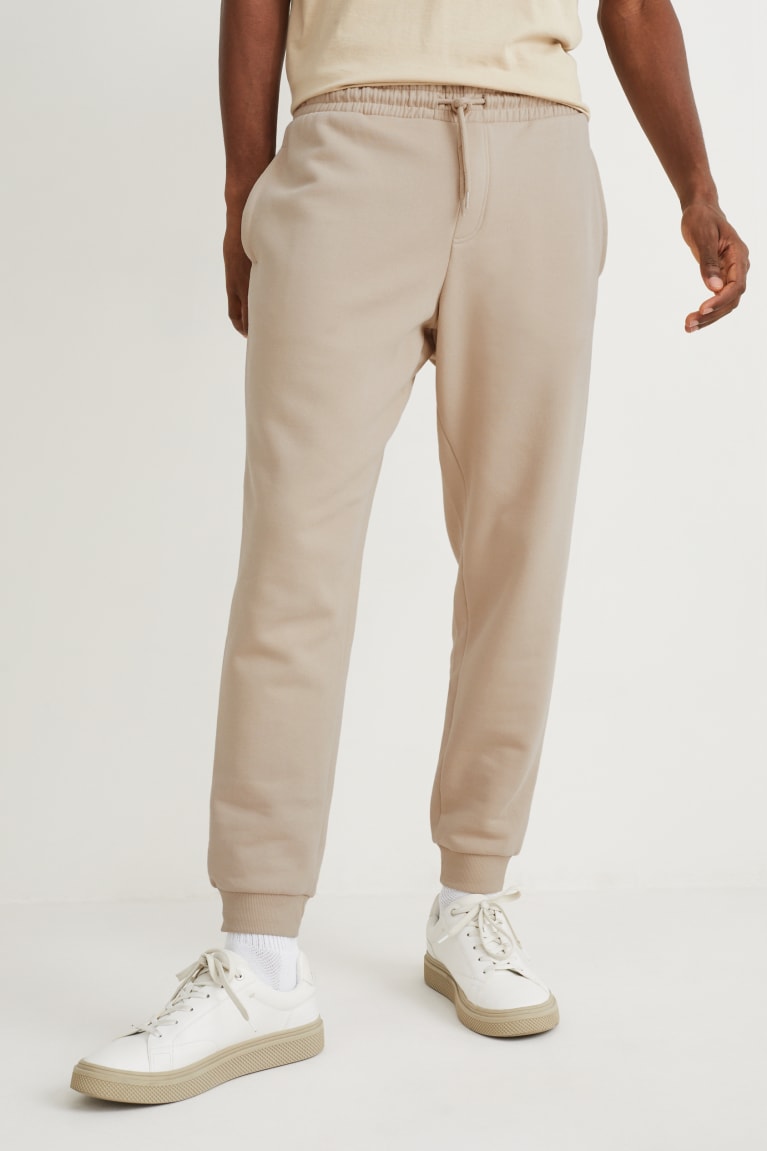 C&A Joggers With Organic Katoenen Broek Heren Beige | 8530NOMSQ