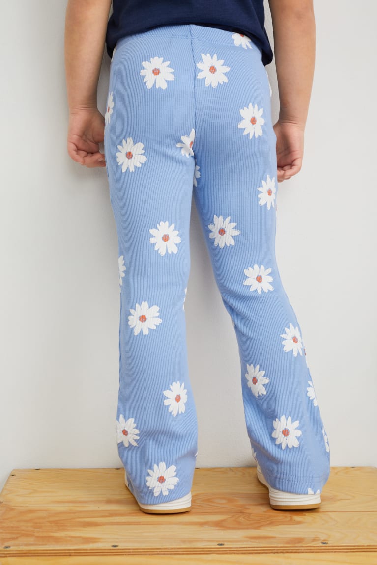 C&A Leggings Floral Broek Meisjes Blauw | 6913XTROP