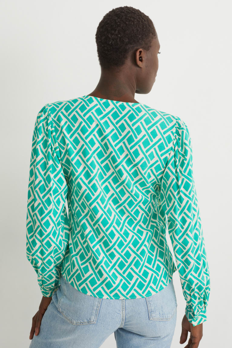 C&A Lenzing™ Ecovero™ Patterned Blouse Dames Groen | 5892QFTLI