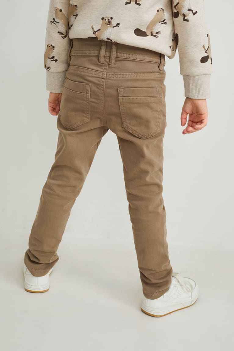 C&A Mager Fit Lycra® Broek Jongens Beige | 5273JXRZE