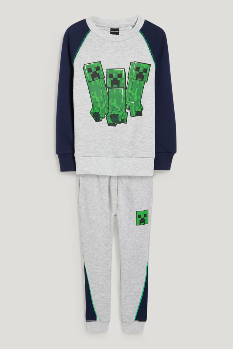 C&A Minecraft Set And Joggers 2 Piece Broek Jongens Lichtgrijs | 5946URNWD