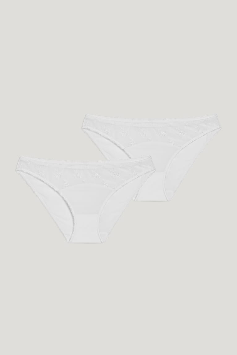 C&A Multipack Of 2 Briefs Ondergoed Dames Wit | 2317KLDCH