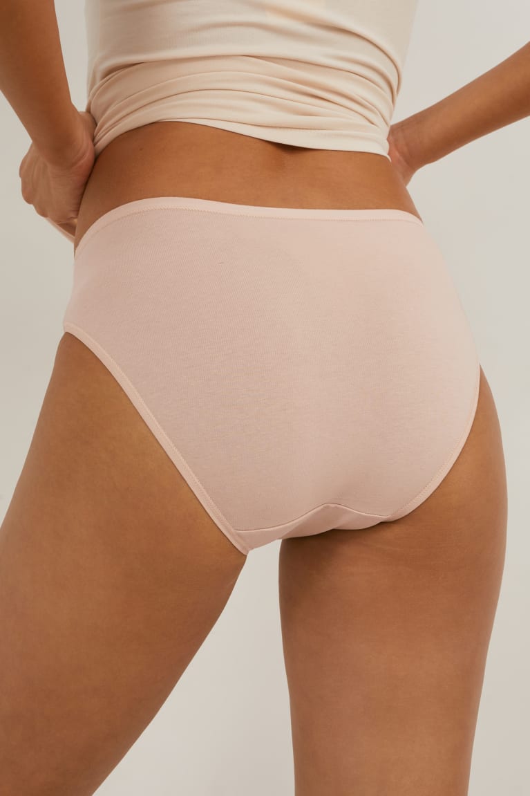 C&A Multipack Of 3 Briefs Lycra® Ondergoed Dames Beige | 9042QNRCM