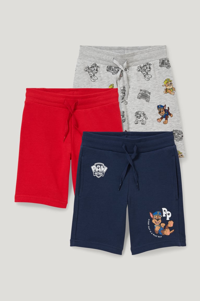 C&A Multipack Of 3 Paw Patrol Sweat Bermuda Broek Jongens Lichtgrijs | 9165KCJRB