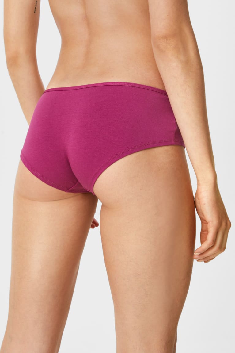 C&A Multipack Of 4 Hipster Briefs Organic Katoenen Ondergoed Dames Donkerblauw | 8492EWRJY