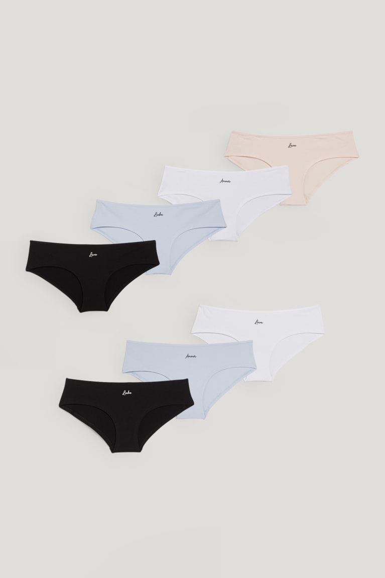 C&A Multipack Of 7 Hipster Briefs Ondergoed Dames Zwart | 7604HFORS