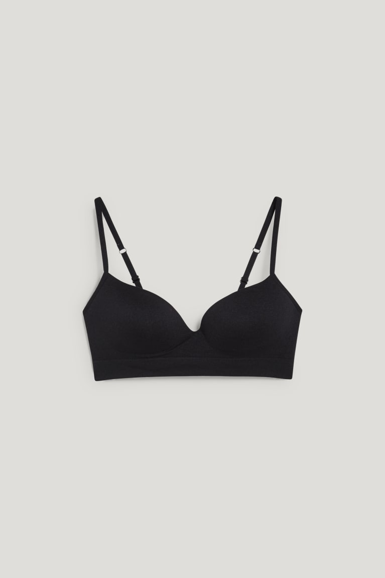 C&A Non-wired Bra Gewatteerd Seamless Ondergoed Dames Zwart | 3286BTNCP