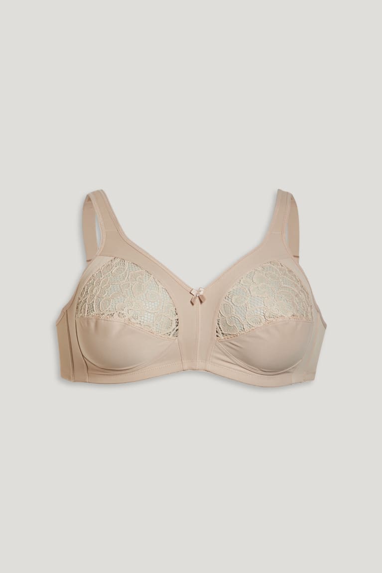 C&A Non-wired Bra Ondergoed Dames Beige | 7654SKMYN