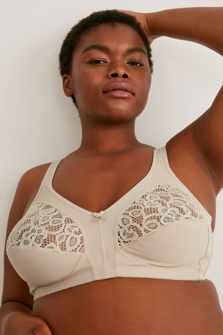 C&A Non-wired Bra Ondergoed Dames Beige | 7654SKMYN