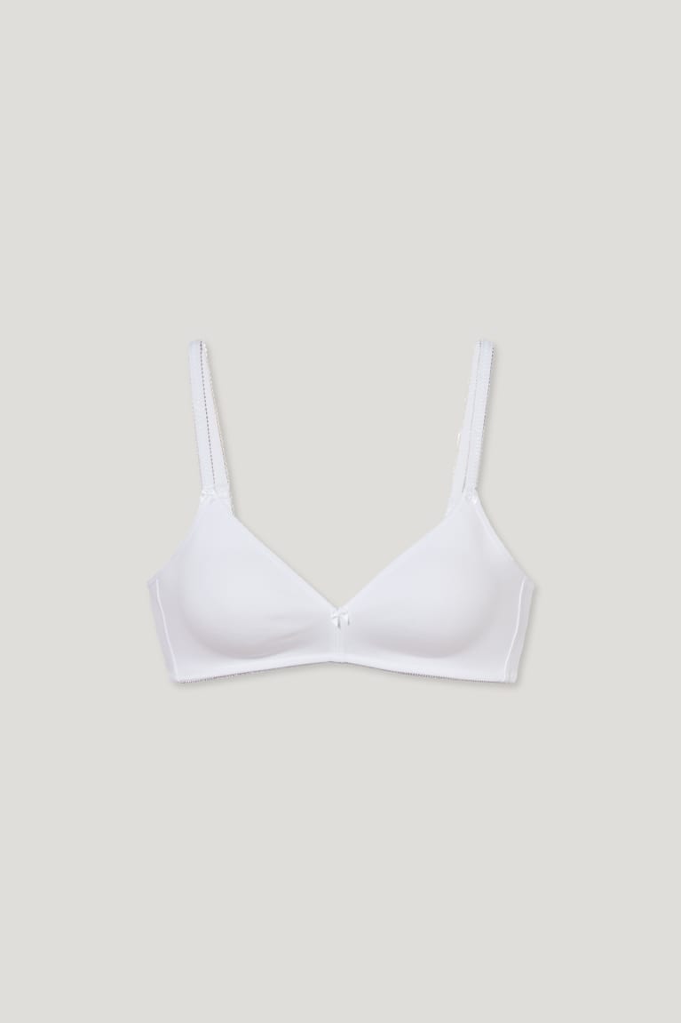 C&A Non-wired Bra Organic Katoenen Ondergoed Dames Wit | 0417LHSNJ