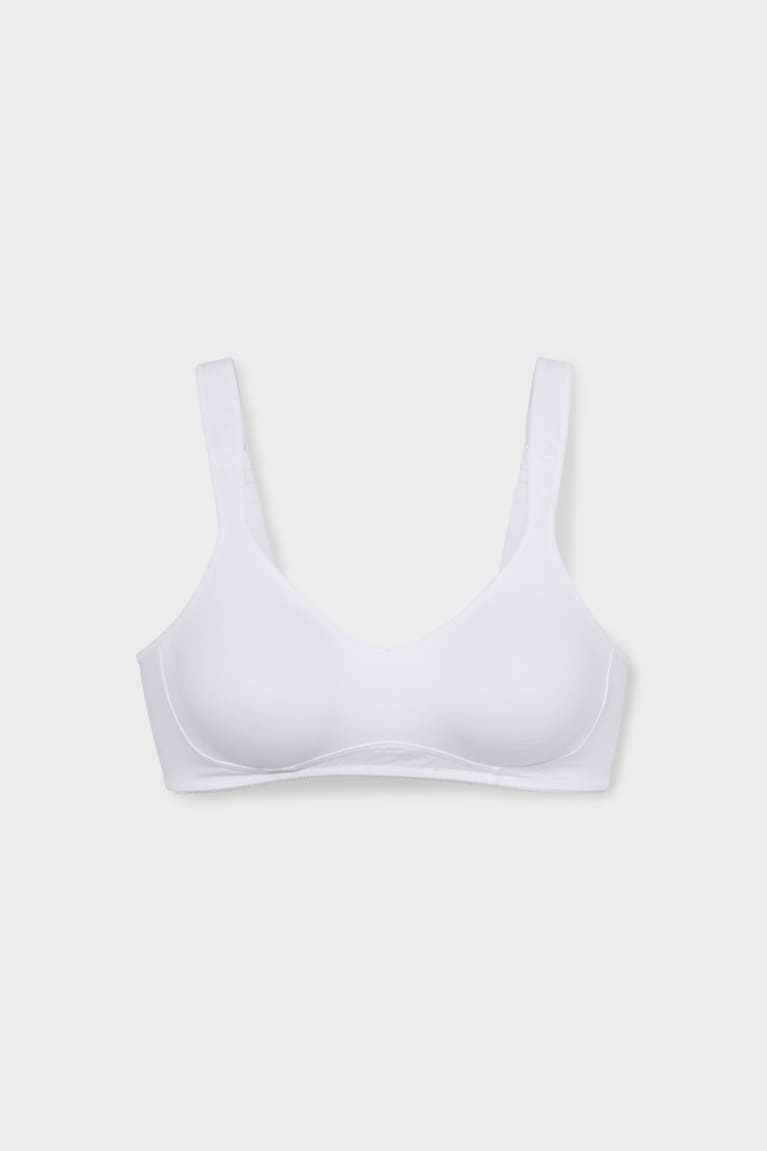 C&A Non-wired Bra Organic Katoenen Ondergoed Dames Wit | 7263JQEGX