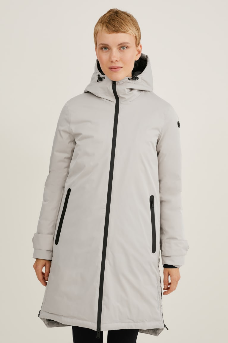 C&A Outdoor With Hood Thermolite® Ecomade Jassen Dames Lichtgrijs | 8531MPIUC