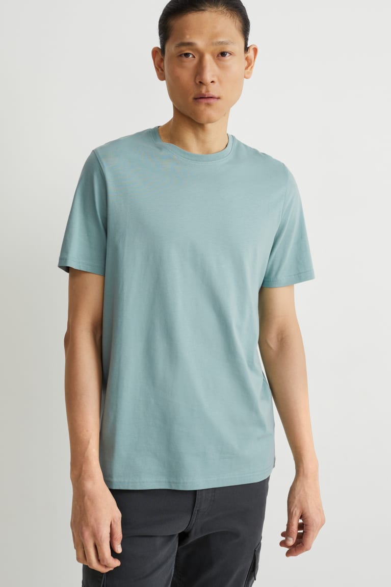 C&A Pima Katoenen T-shirts Heren Mintgroen Groen | 2147QRWCE