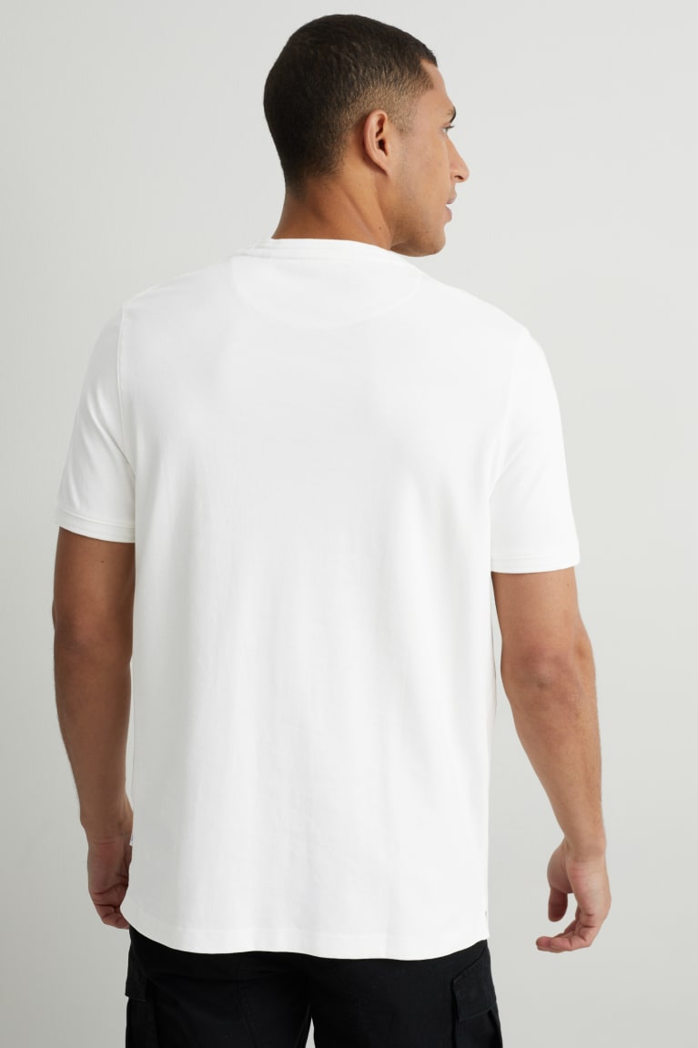 C&A Pima Katoenen T-shirts Heren Wit | 6578BUVWX