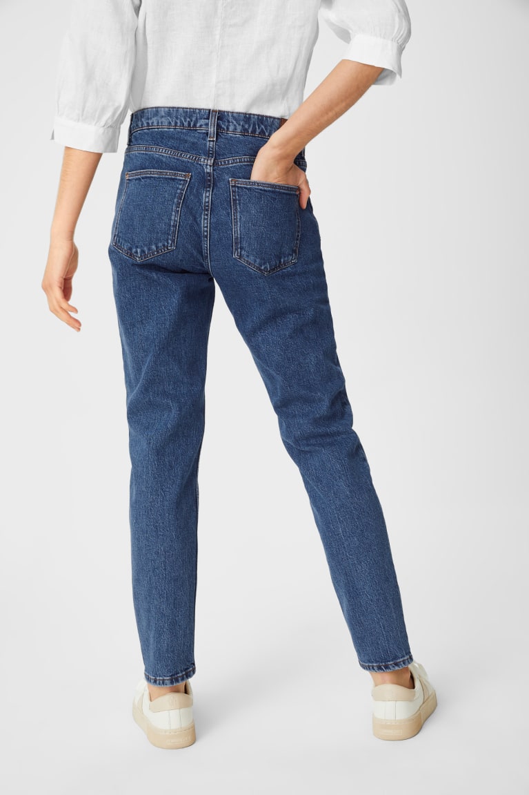 C&A Premium Rechtdoor Tapered Jeans Dames Blauw | 1364WLOVA