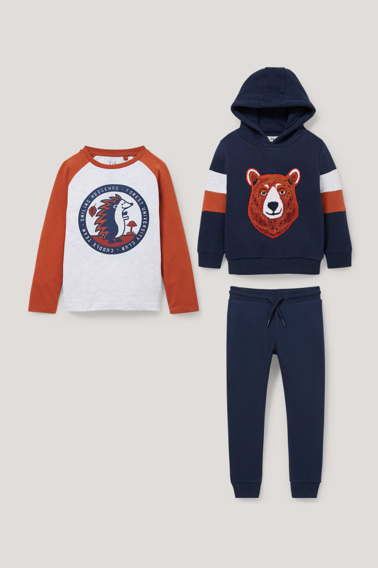 C&A Set, Long Sleeve And Joggers 3 Piece Broek Jongens Donkerblauw | 2786FKWNB