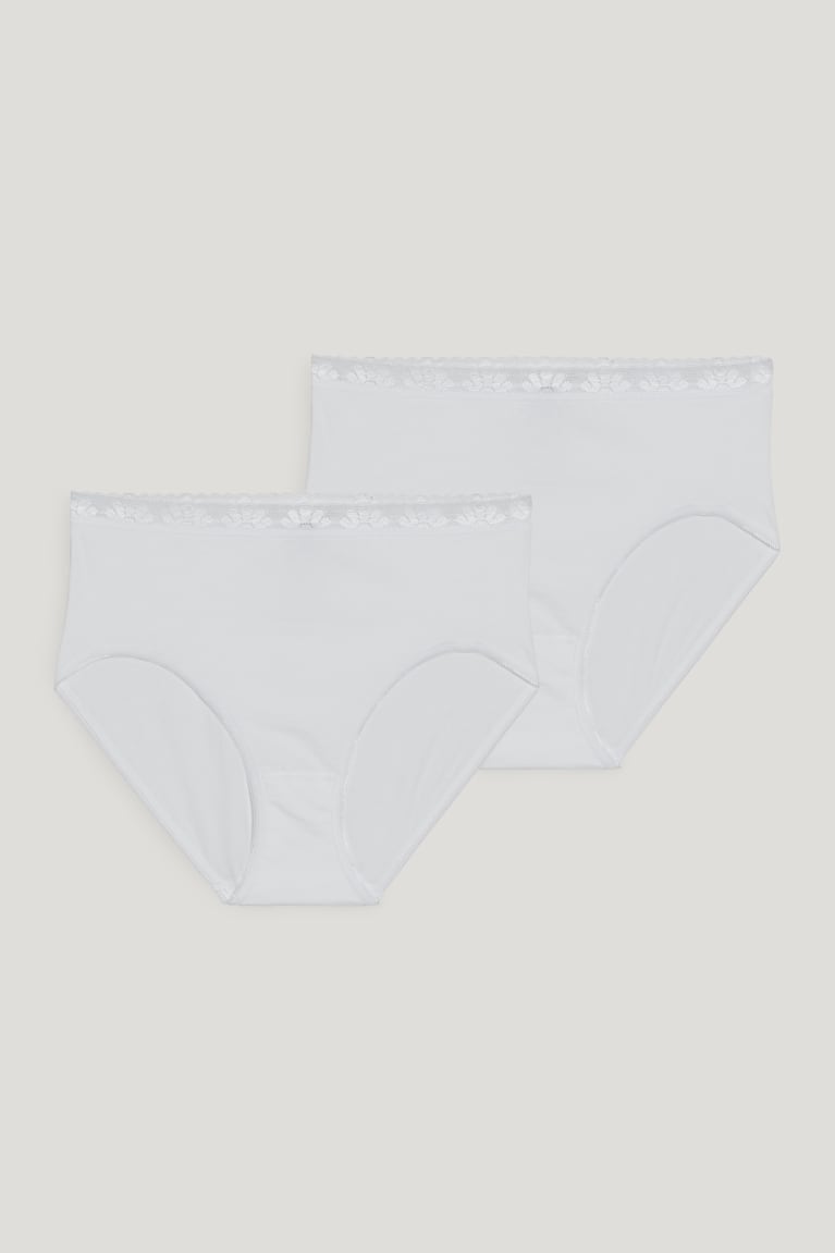 C&A Speidel Multipack Of 2 Briefs Organic Katoenen Ondergoed Dames Wit | 5769LGHJS