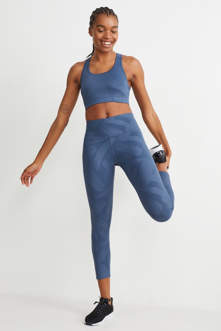 C&A Sports Bra Gewatteerd 4 Way Stretch Ondergoed Dames Blauw | 9685MGEAQ