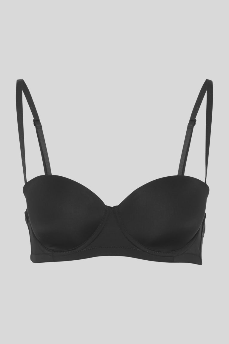 C&A Underwire Bra Balconette Gewatteerd Ondergoed Dames Zwart | 4150KRFCY