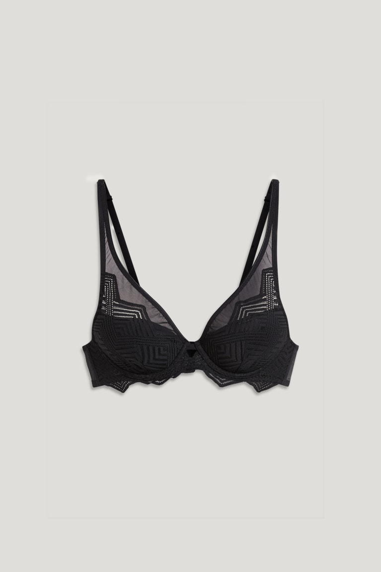 C&A Underwire Bra Demi Gewatteerd Ondergoed Dames Zwart | 7218QSJOM