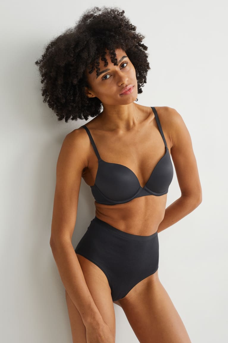 C&A Underwire Bra Demi Gewatteerd Push-up Ondergoed Dames Zwart | 5176BZVKX