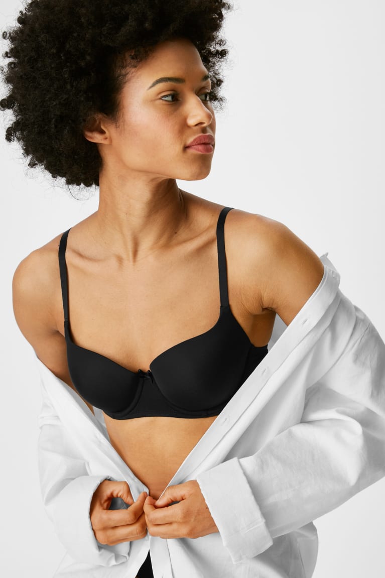 C&A Underwire Bra Full Coverage Gewatteerd Ondergoed Dames Zwart | 3051KSNTW