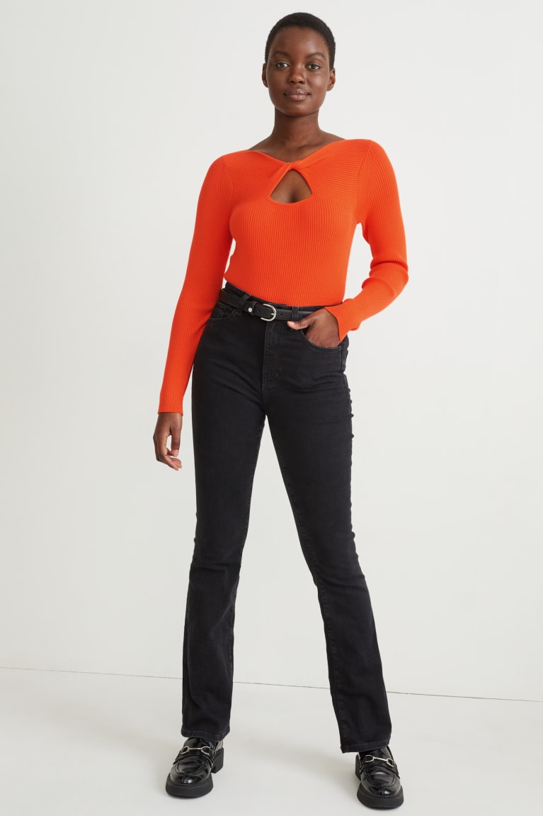 C&A With Knot Detail With Lenzing™ Ecovero™ Jumpers Dames Oranje | 4539ZNKXT